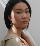 Teak Beaded Drape Earrings