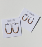 Teak Beaded Drape Earrings