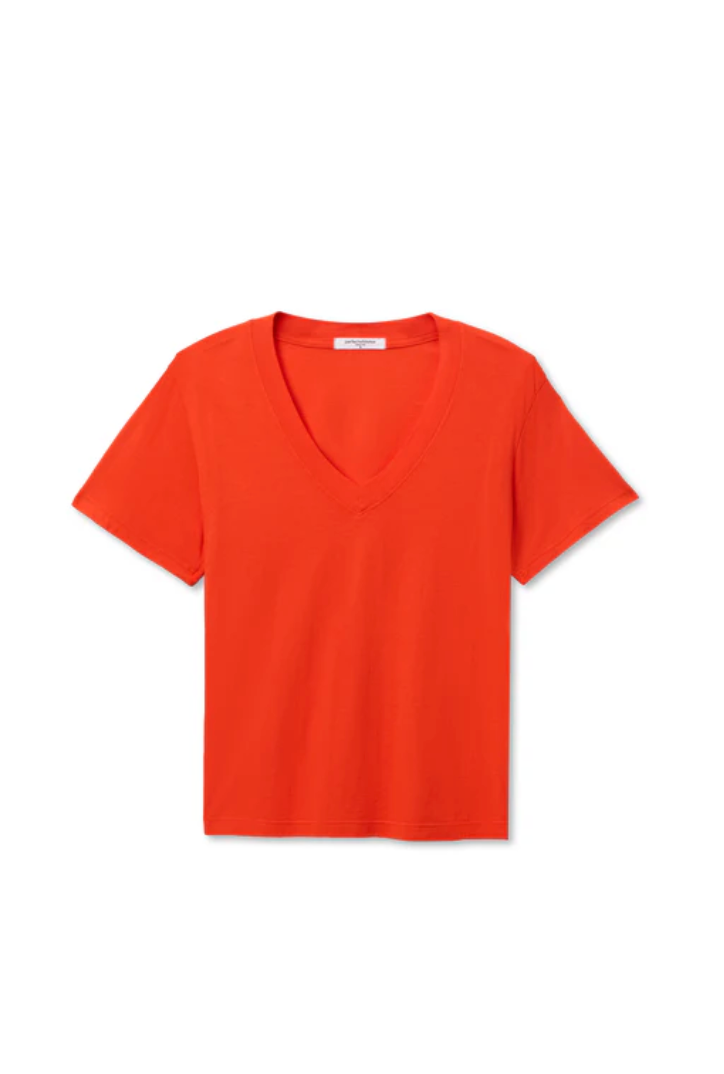 Hendrix Cotton Boxy V-neck Tee