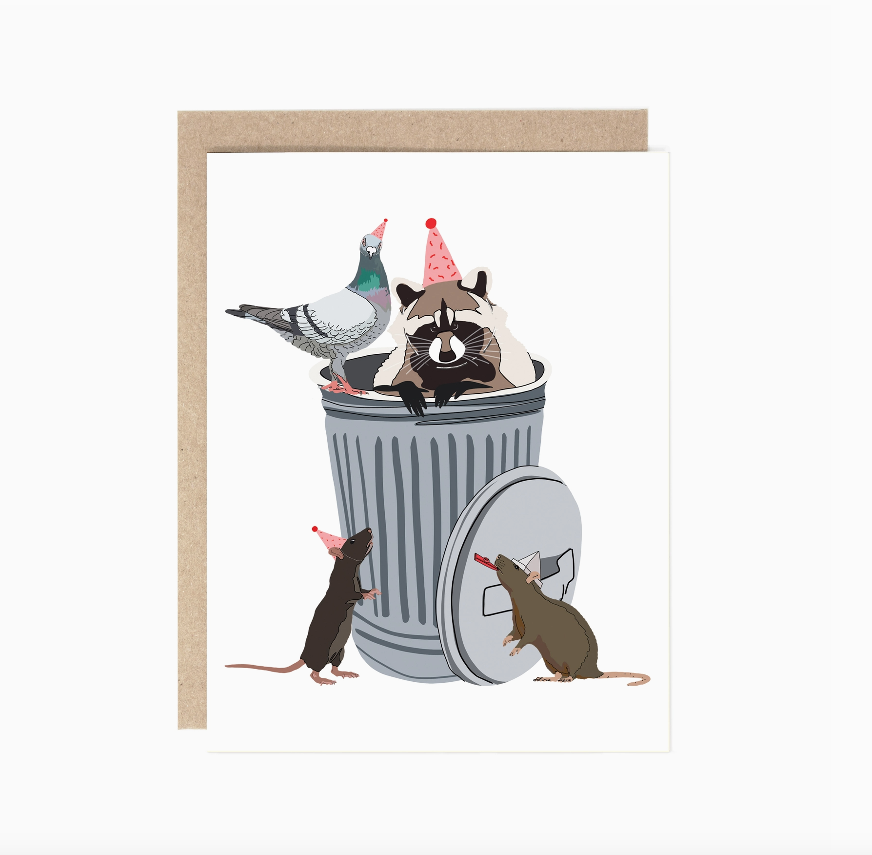 Trash Party Birthday Card
