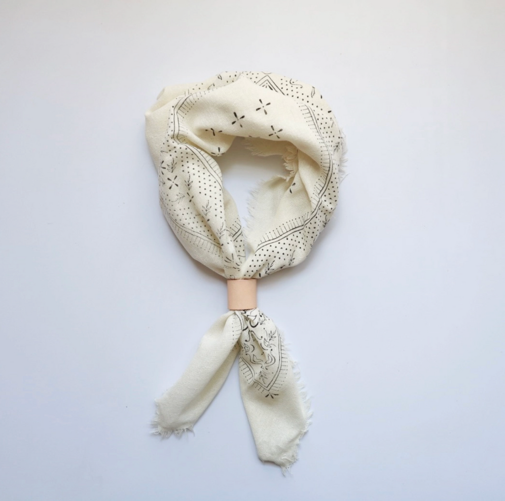 Naturally Dyed Raw Silk Bandana