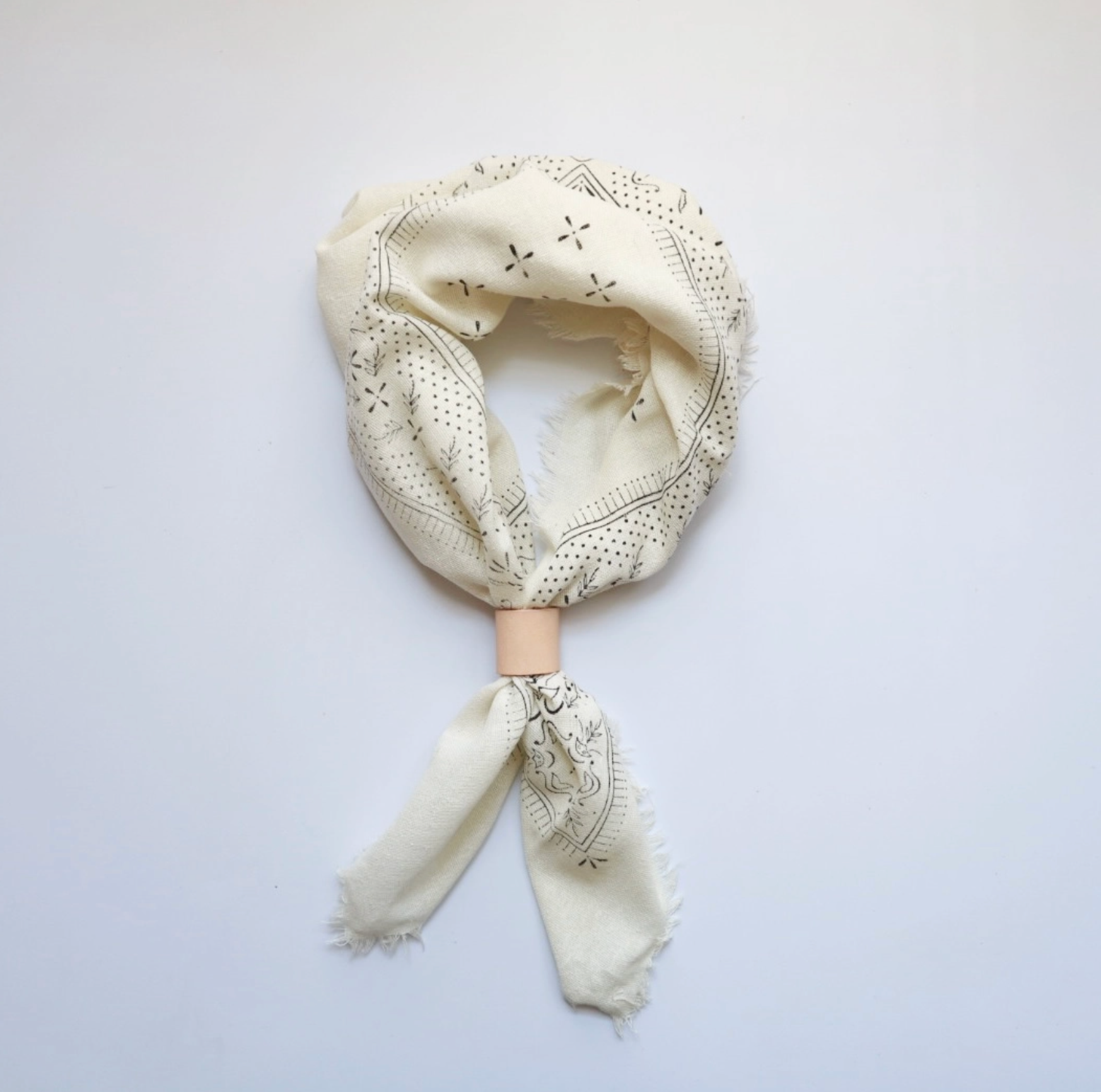 Naturally Dyed Raw Silk Bandana