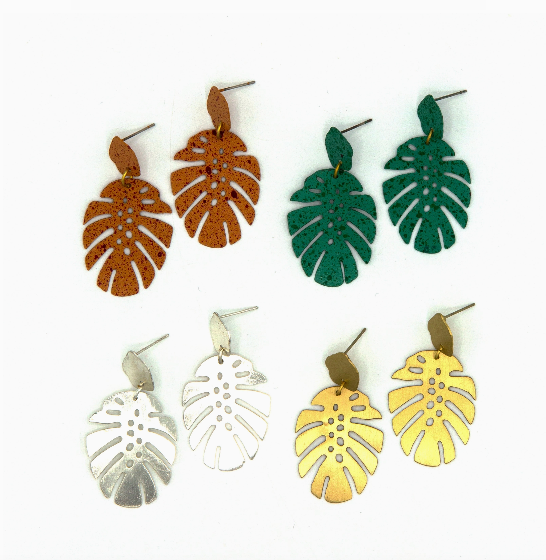 Monstera Studs