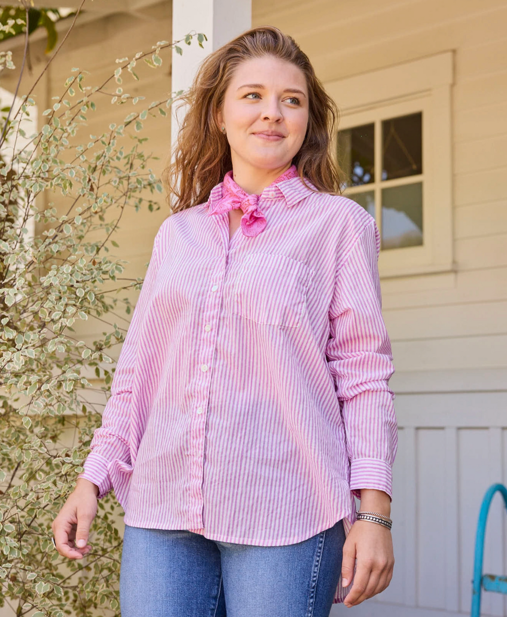 Good Boyfriend Shirt - Dahlia Stripe