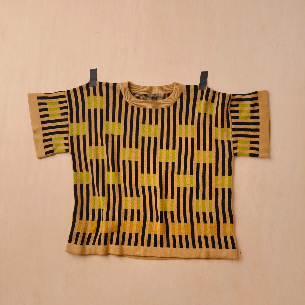 Bauhaus Short Sleeve Sweater Tee - Peridot