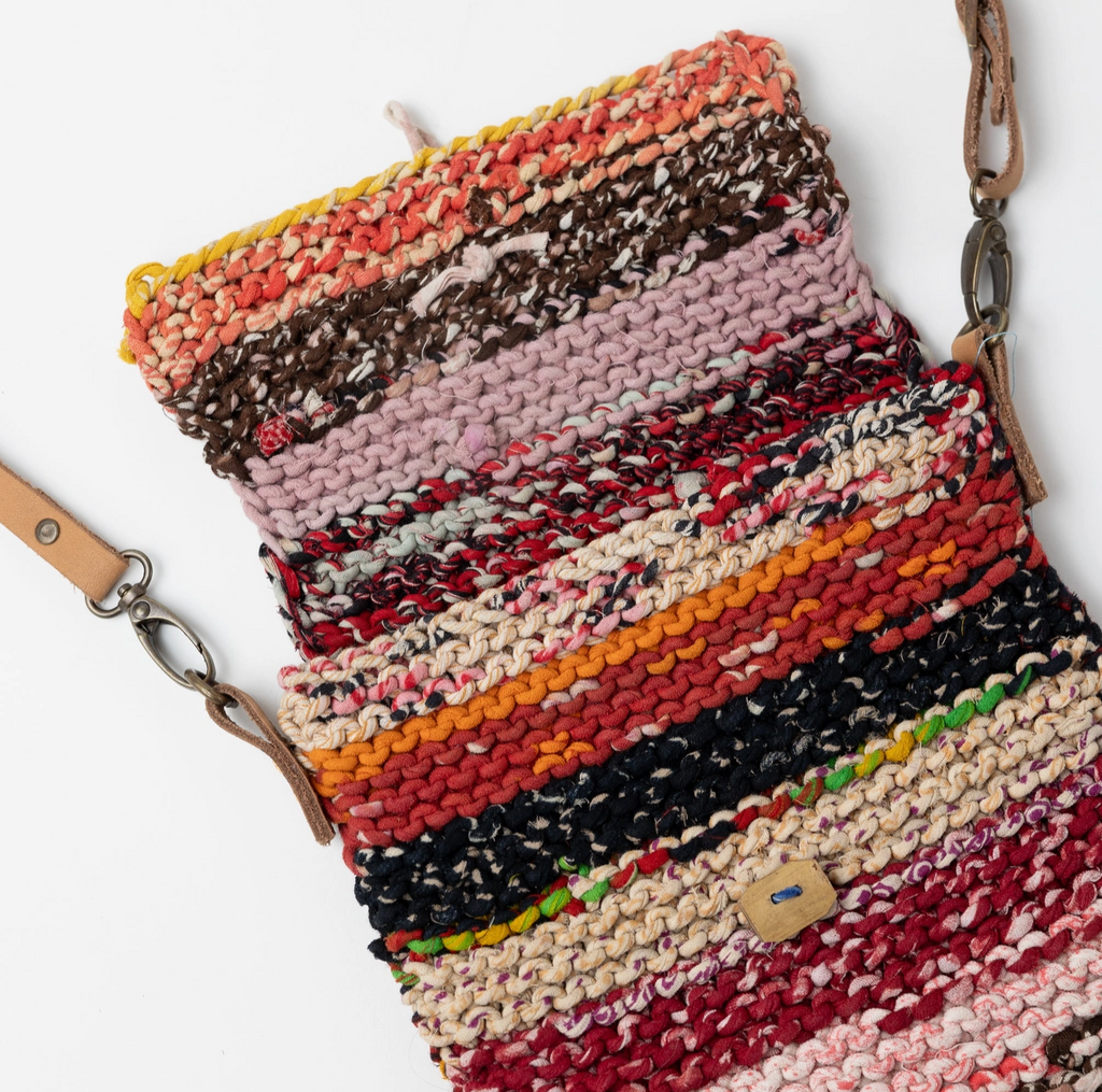 Naisha Sari Handknit Crossbody Bag - Assorted