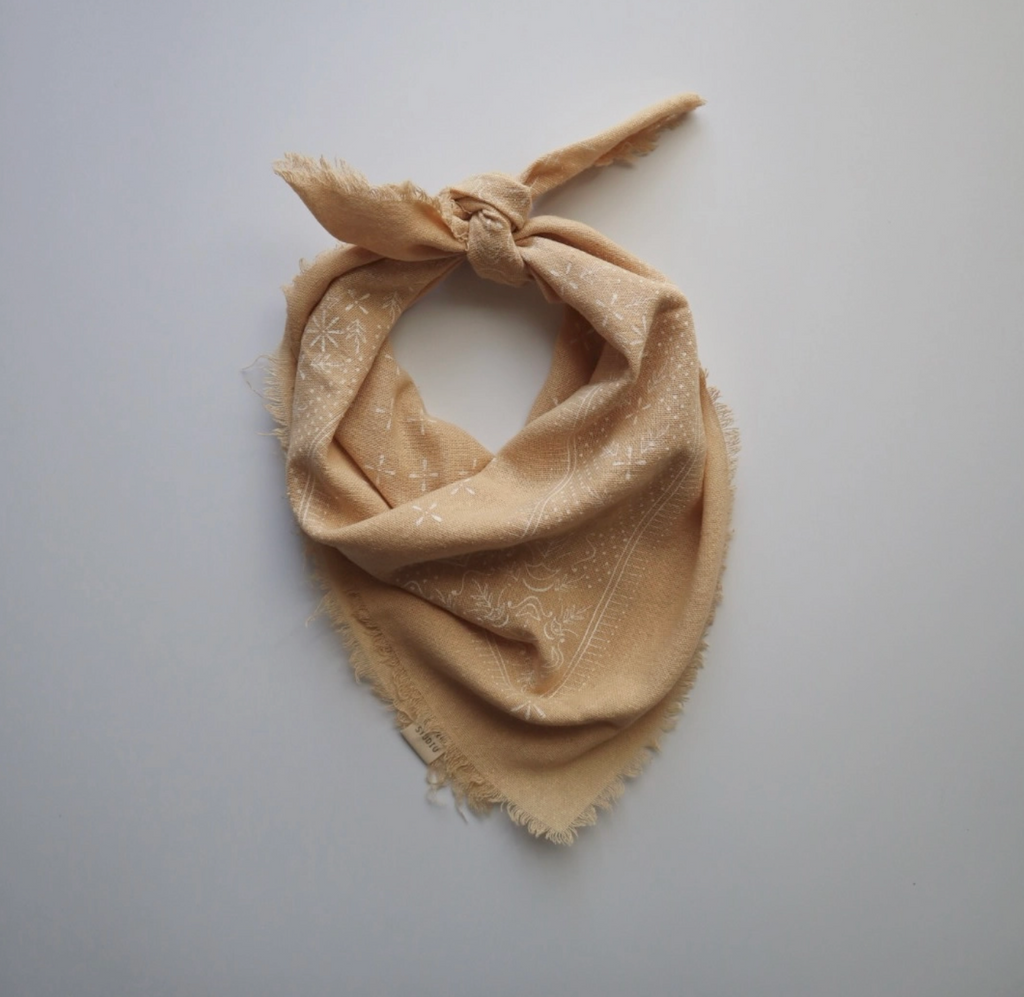 Naturally Dyed Raw Silk Bandana
