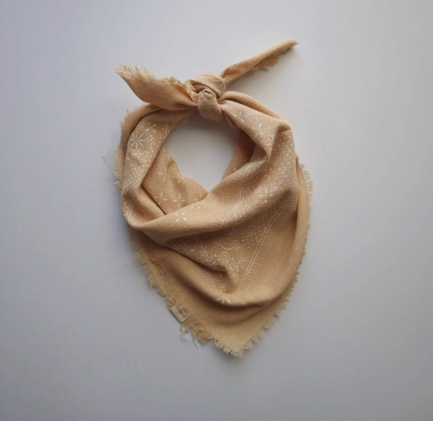 Naturally Dyed Raw Silk Bandana