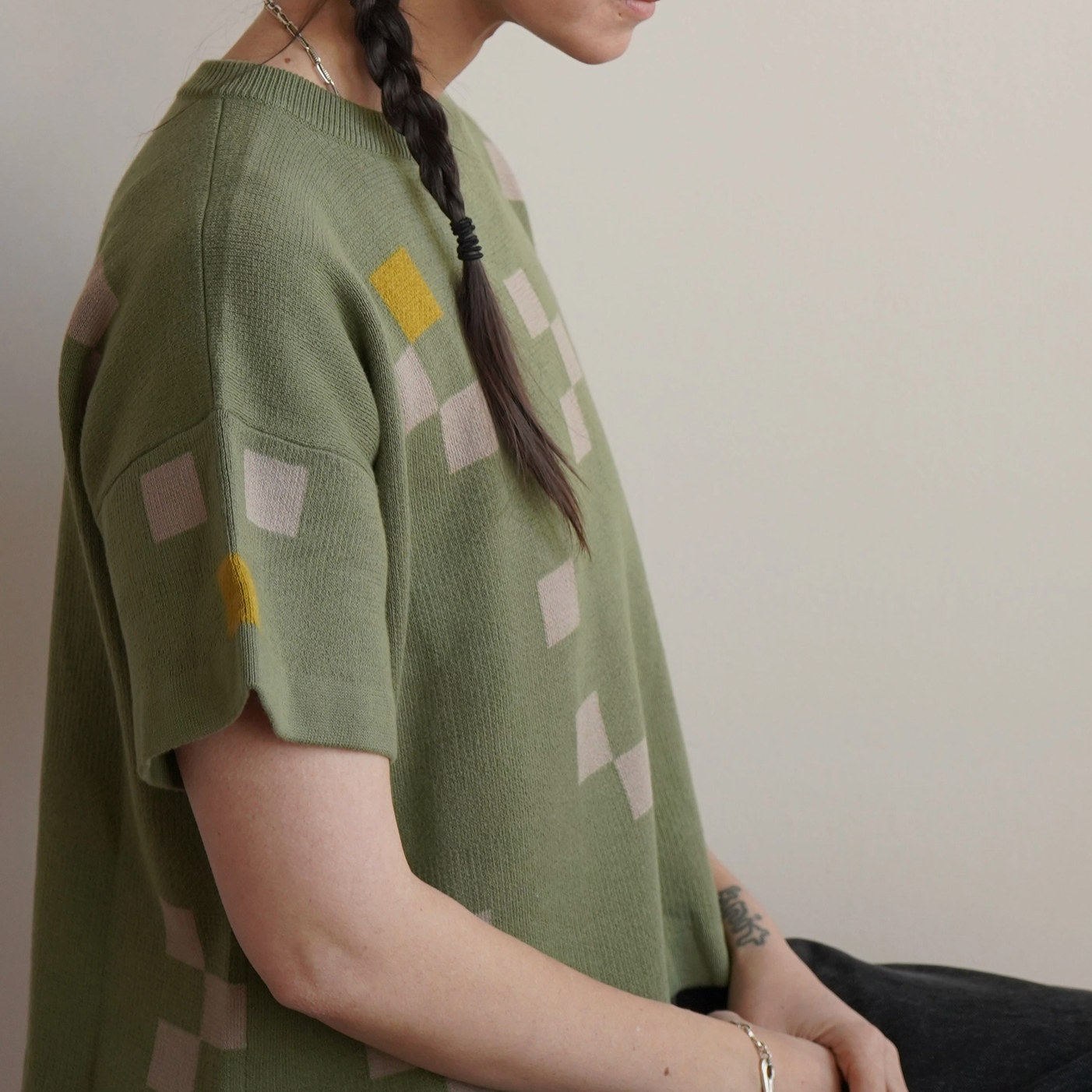 Albers Short Sleeve Sweater Tee - Olivine