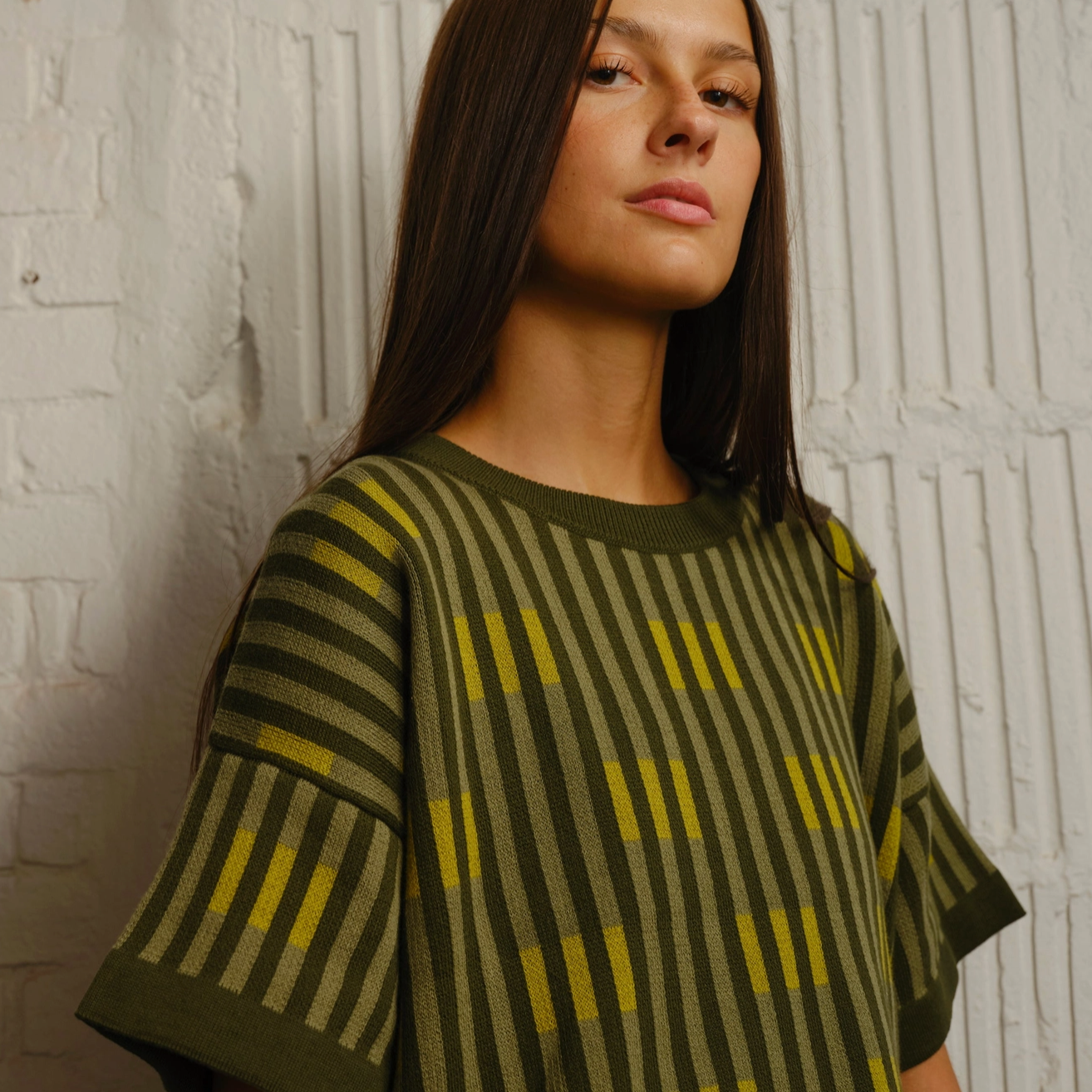 Bauhaus Short Sleeve Sweater Tee - Prasiolite