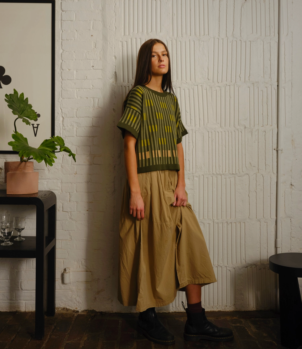 Bauhaus Short Sleeve Sweater Tee - Prasiolite