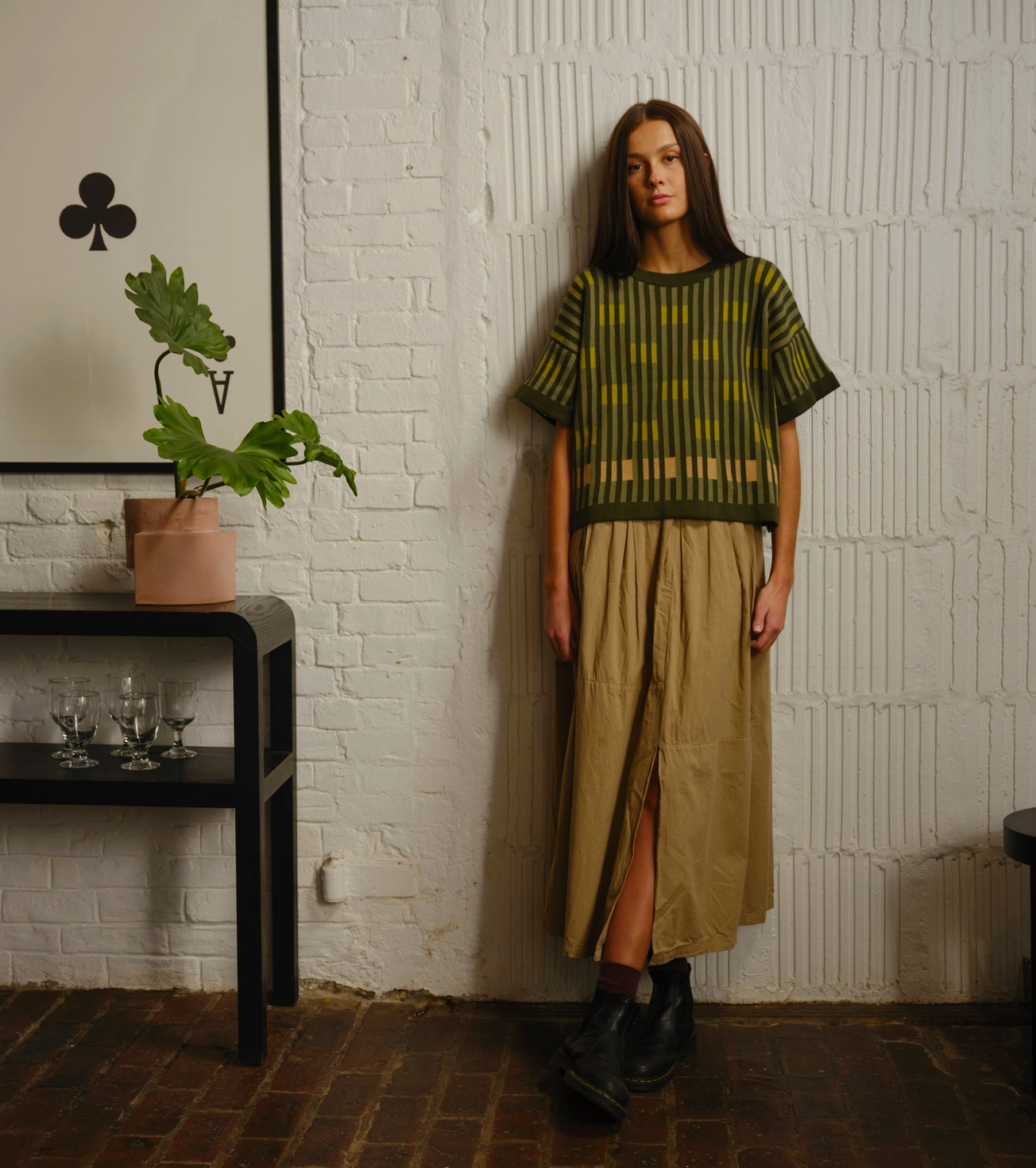 Bauhaus Short Sleeve Sweater Tee - Prasiolite