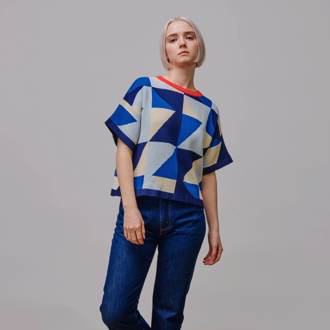 Calder Sweater Tee - Jacaranda