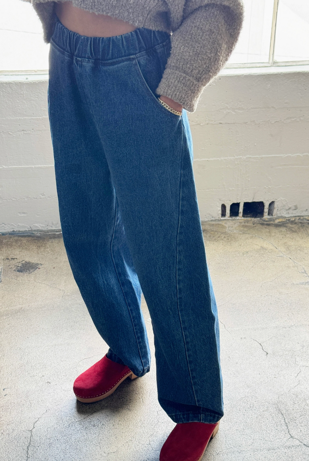Denim Long Arc Pants