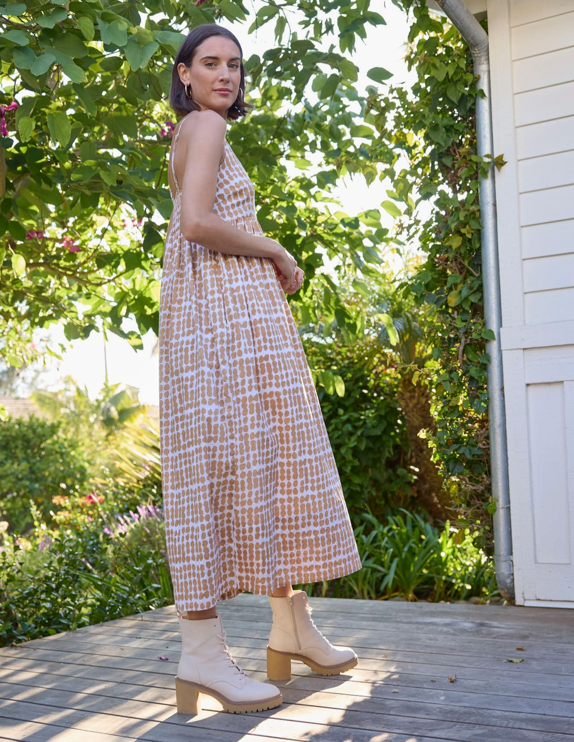 Hamptons Dress - Messy Dot Baked Clay