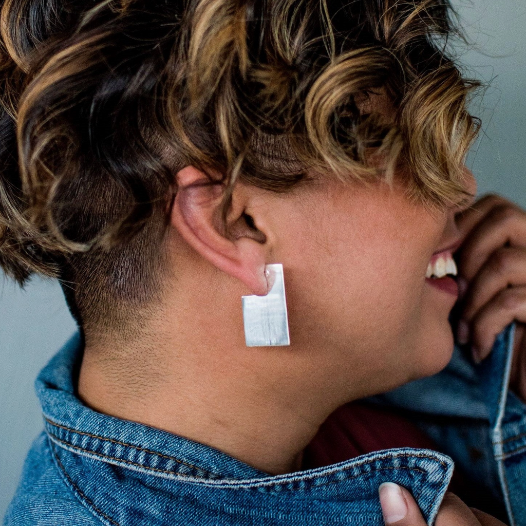 Rectangle Profile Earrings