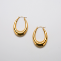 Large Gold Oval Hoop Earrings