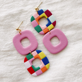 Sigrid | Patchwork Polymer Clay Earrings