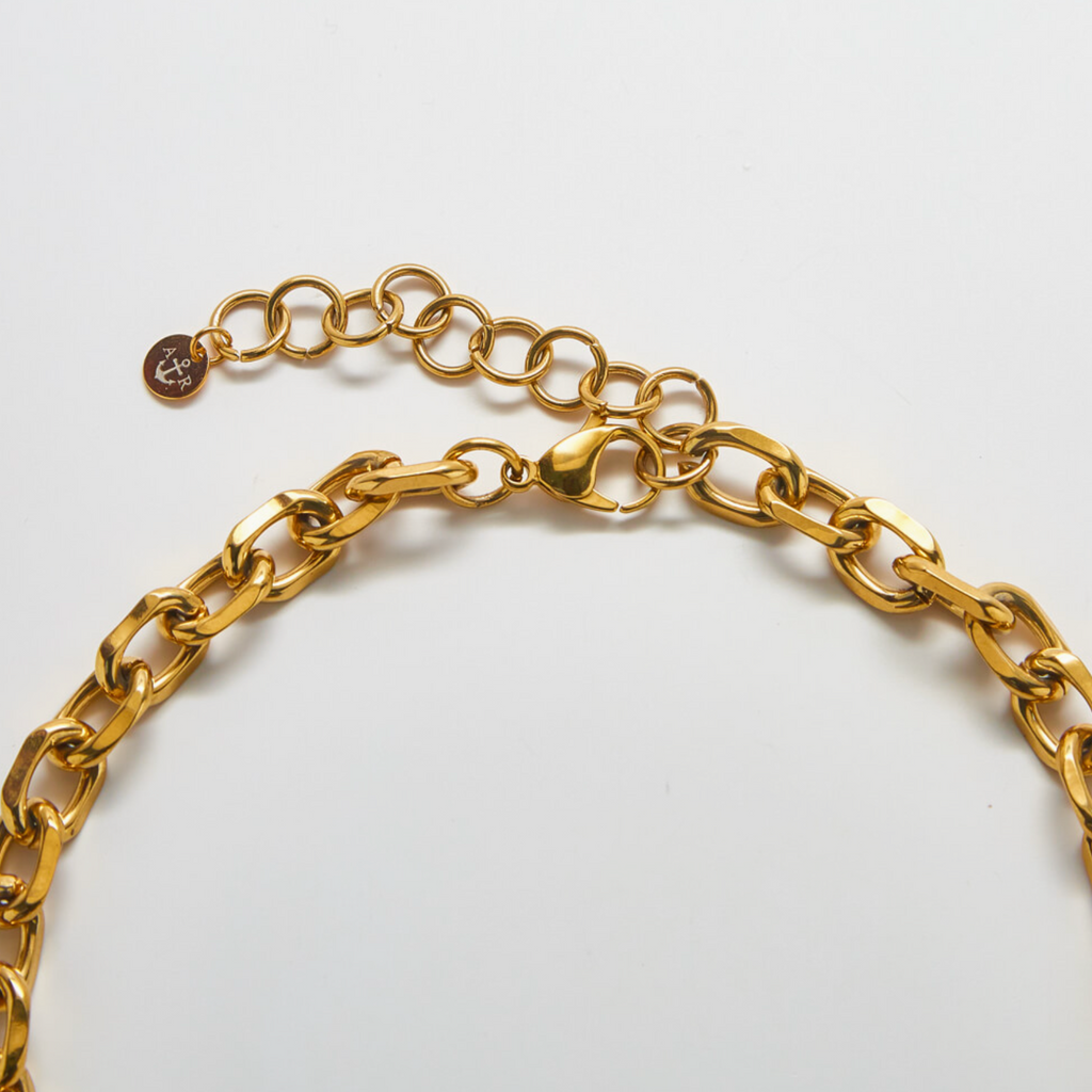 Gold Chunky Cable Chain Statement Necklace