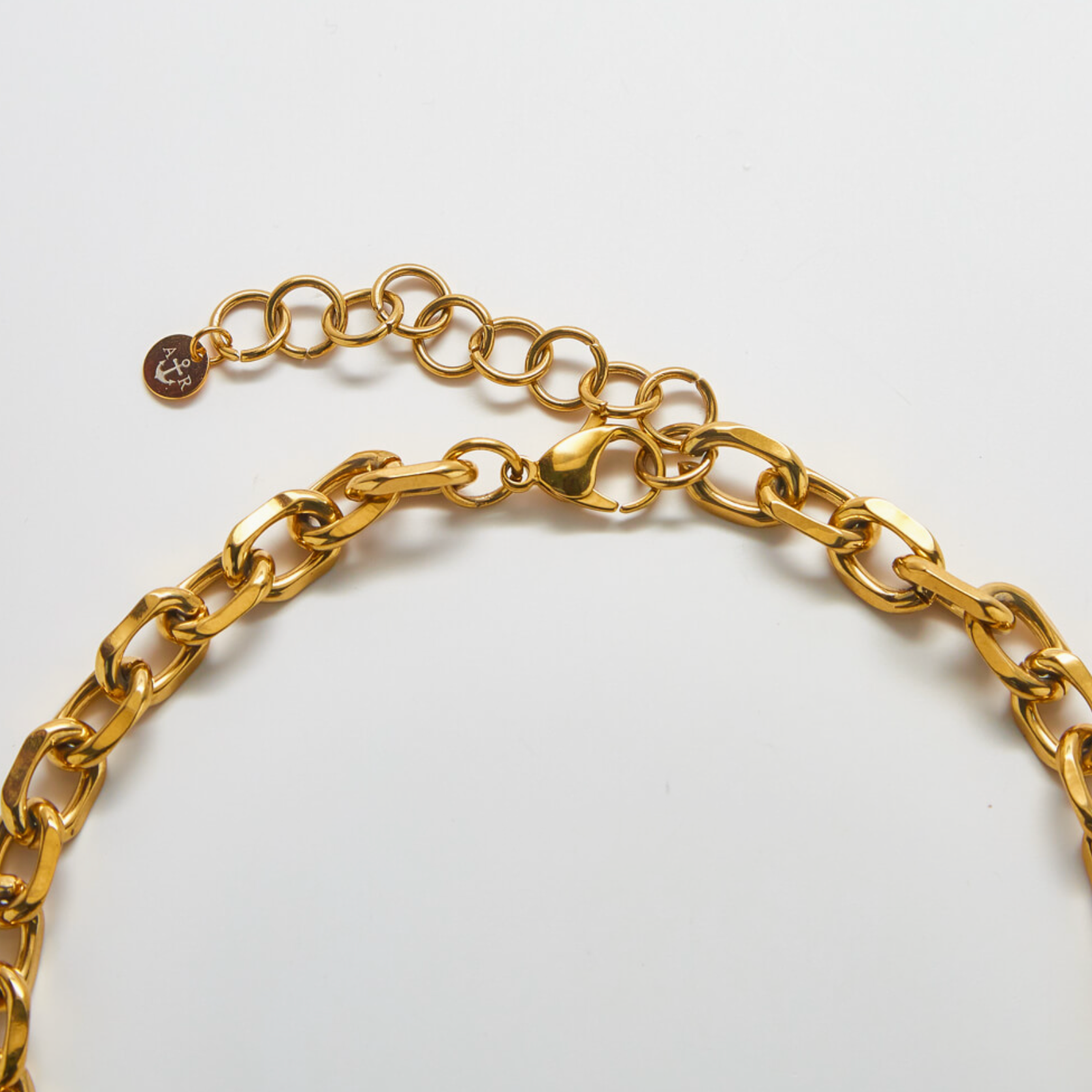 Gold Chunky Cable Chain Statement Necklace
