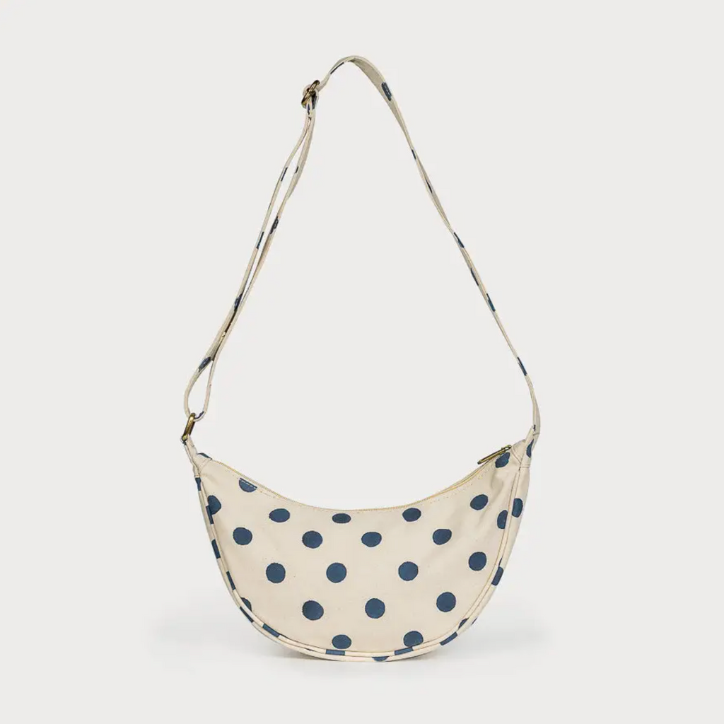 Moon Sling Bag - Indigo Dot