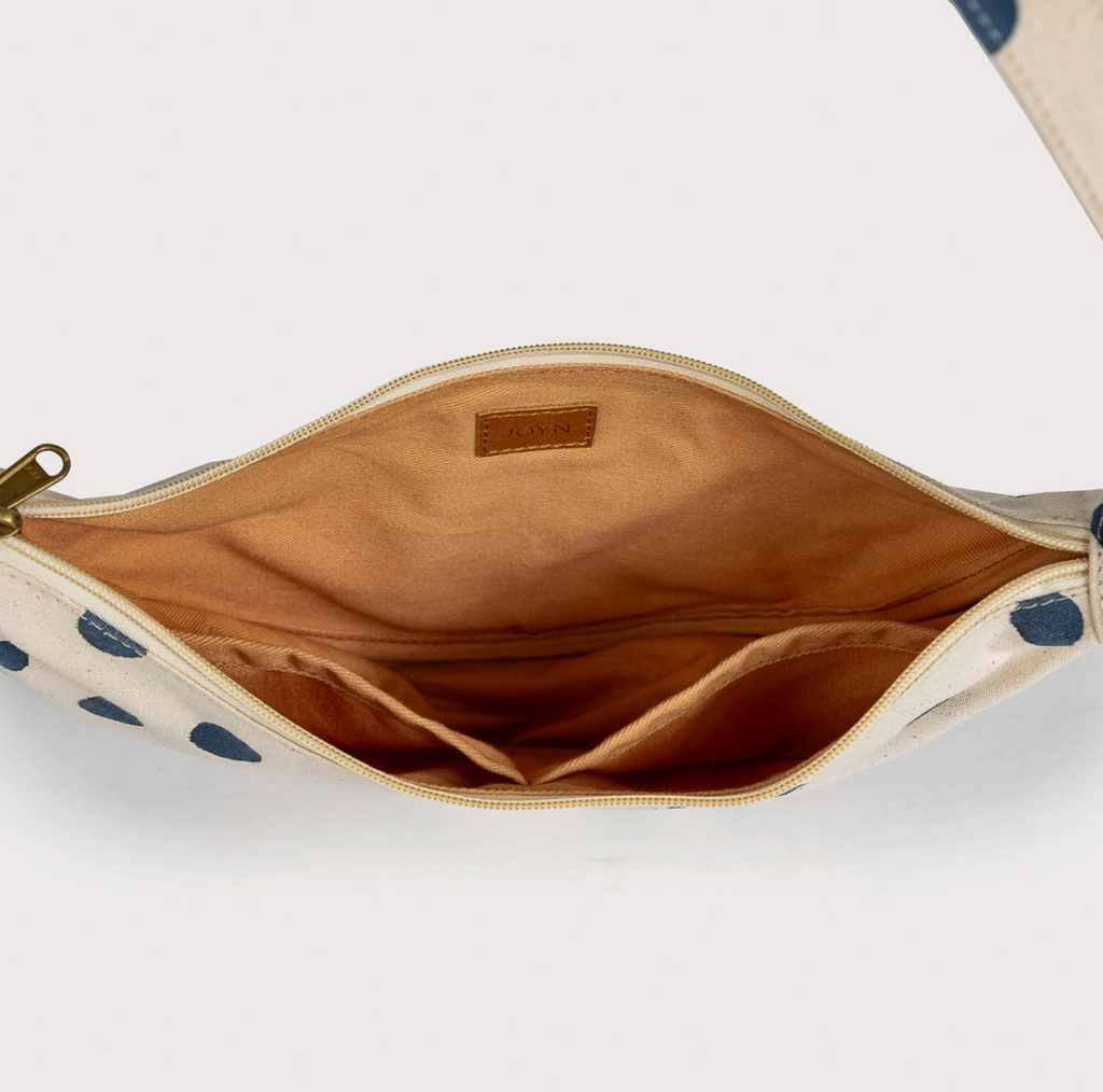 Moon Sling Bag - Indigo Dot