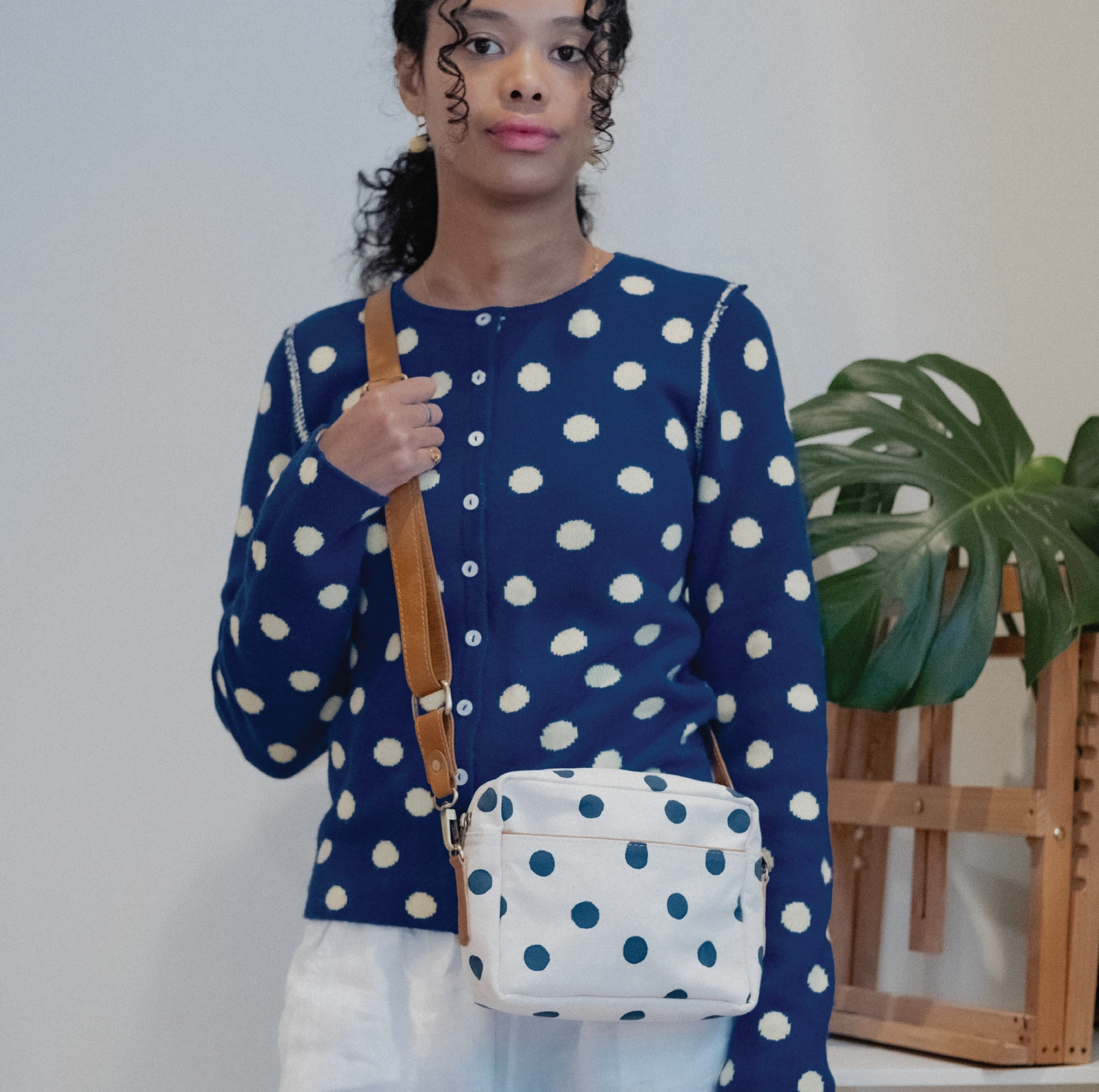 Camera Bag - Indigo Dot