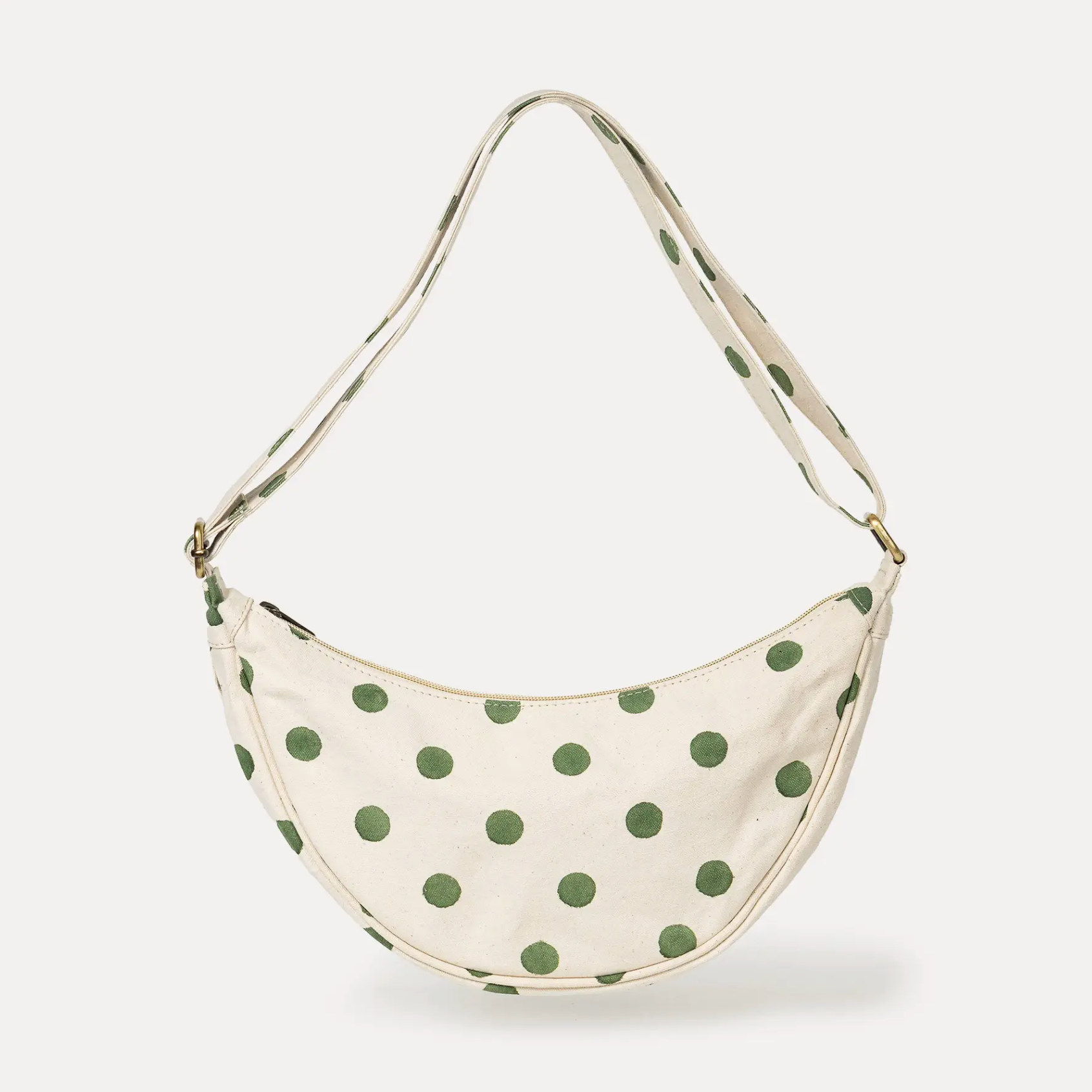Moon Sling Bag - Olive Dot