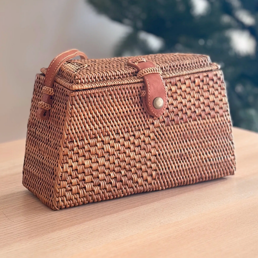 Maya Rattan Crossbody Bag