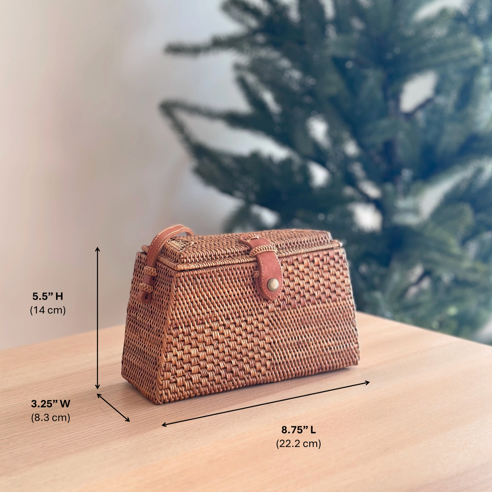 Maya Rattan Crossbody Bag