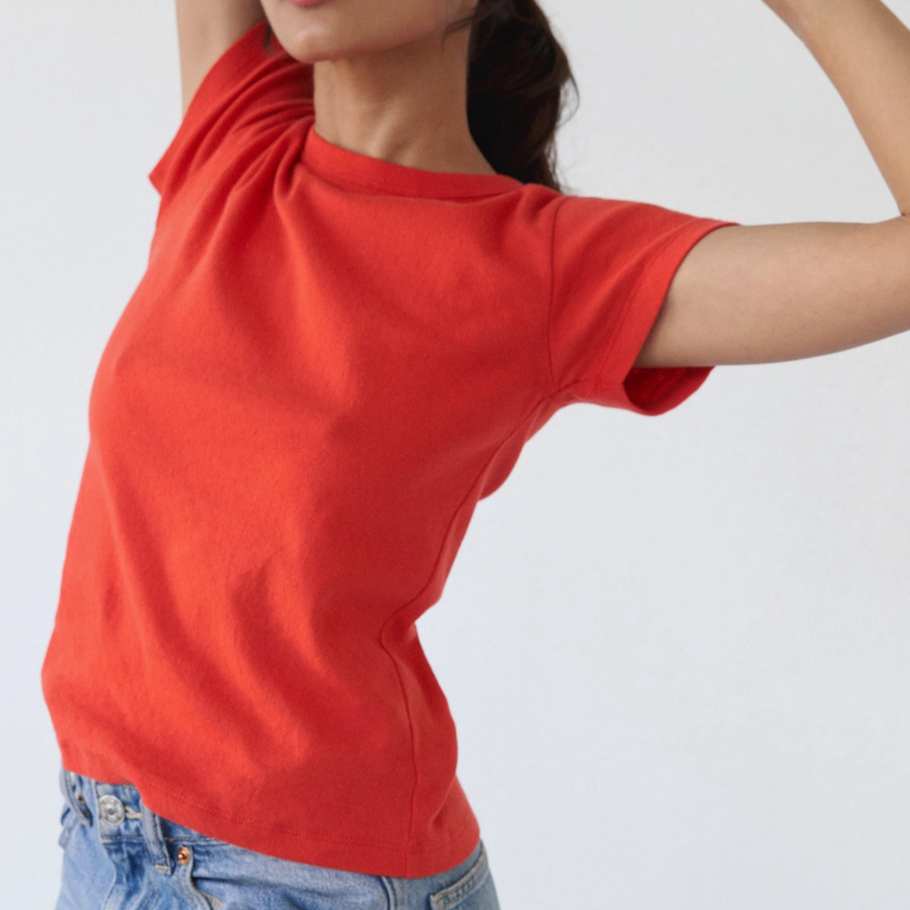 Pointelle Baby Tee