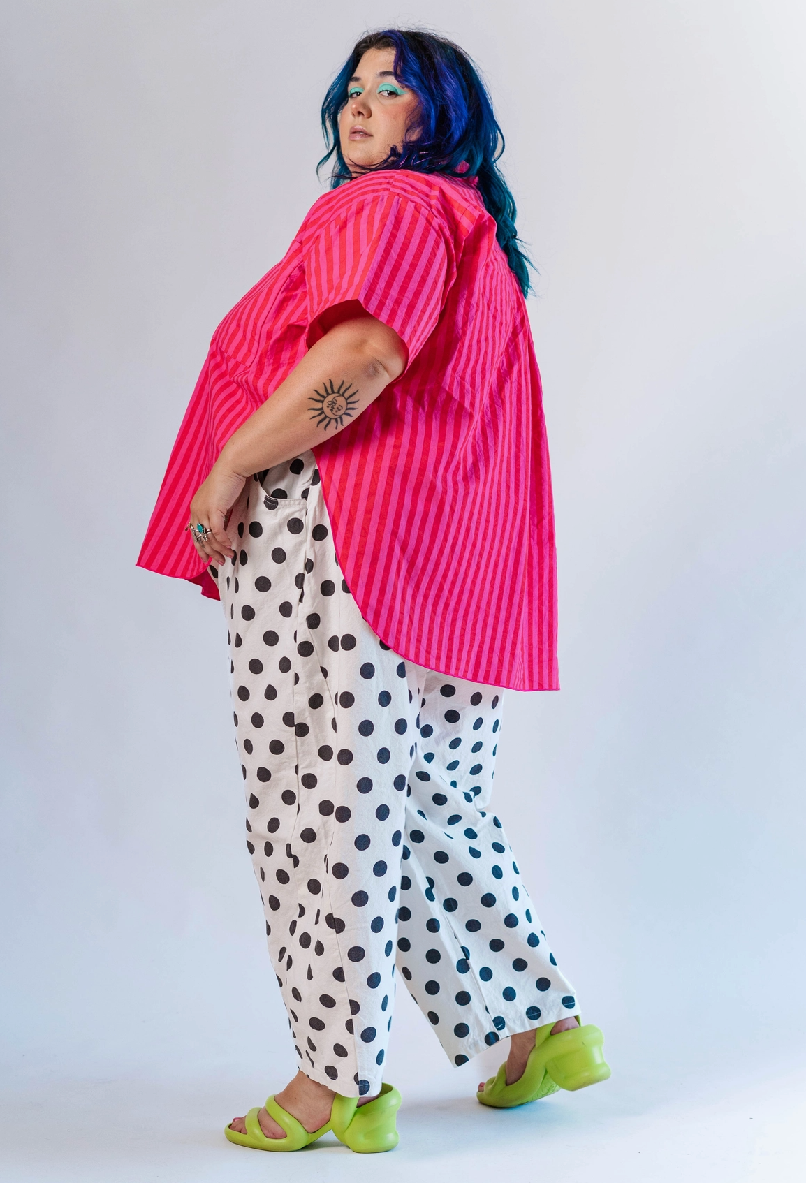 White/Black Dot Balloon Pant