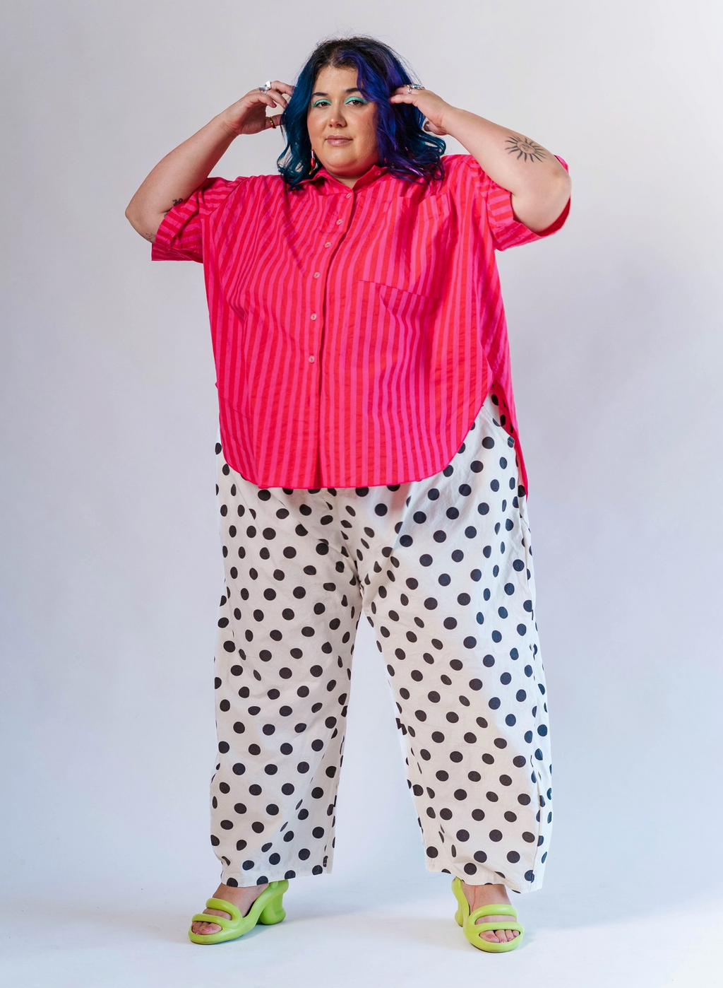 White/Black Dot Balloon Pant
