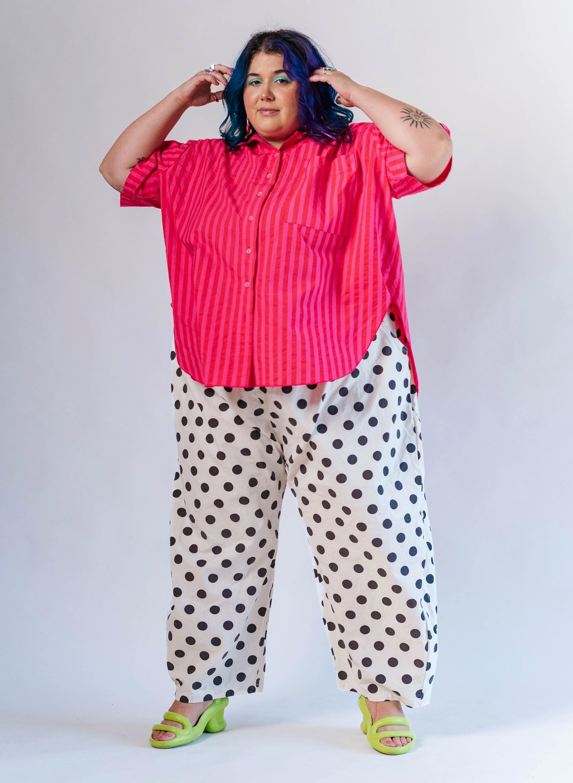 White/Black Dot Balloon Pant