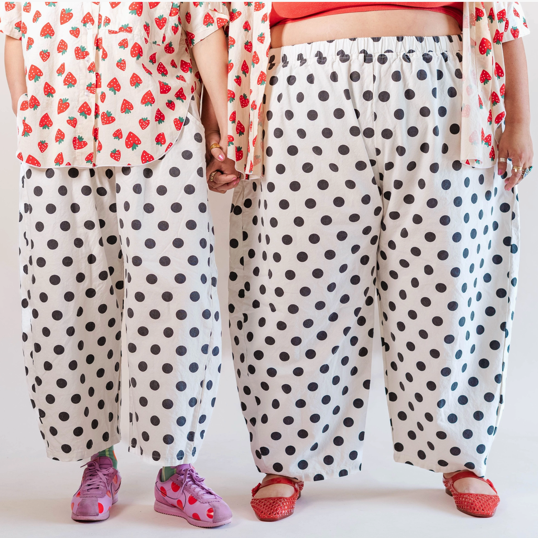 White/Black Dot Balloon Pant