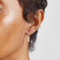 Triple Pearl Drop Gold Threader Earring