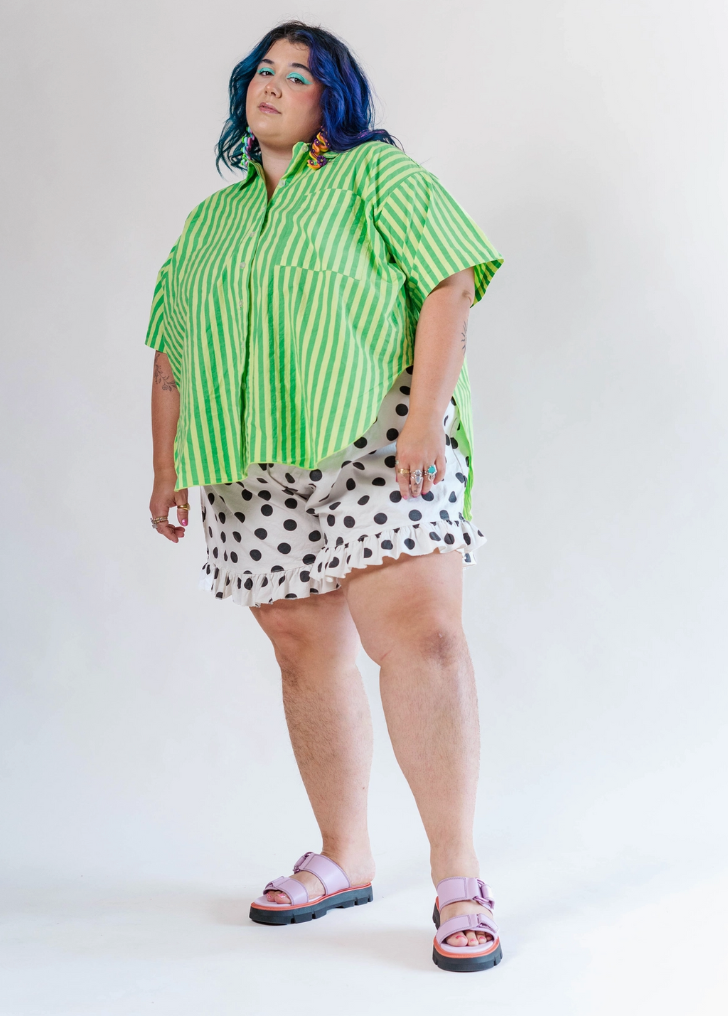 White/Black Dot Ruffle Bloomers