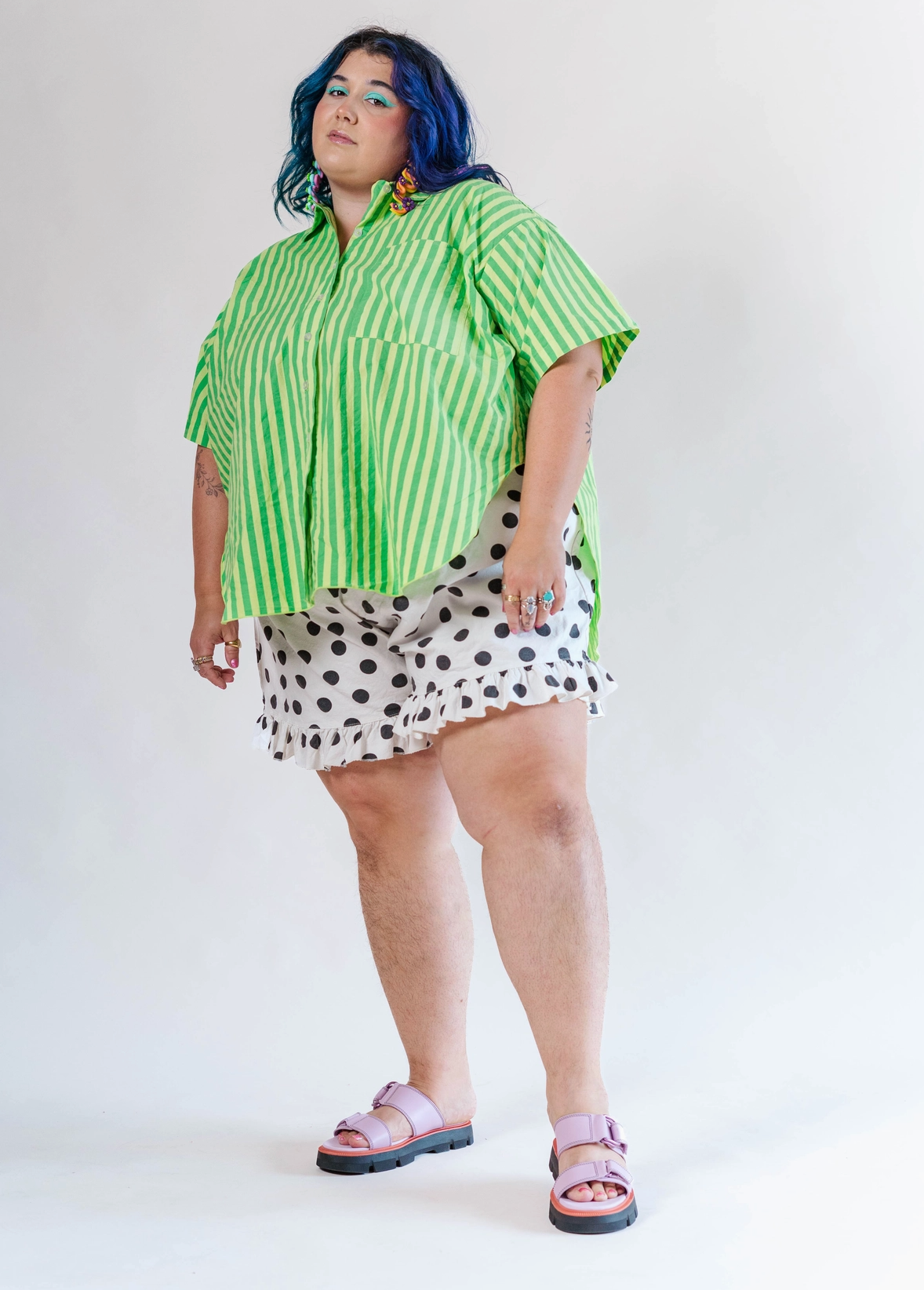 White/Black Dot Ruffle Bloomers