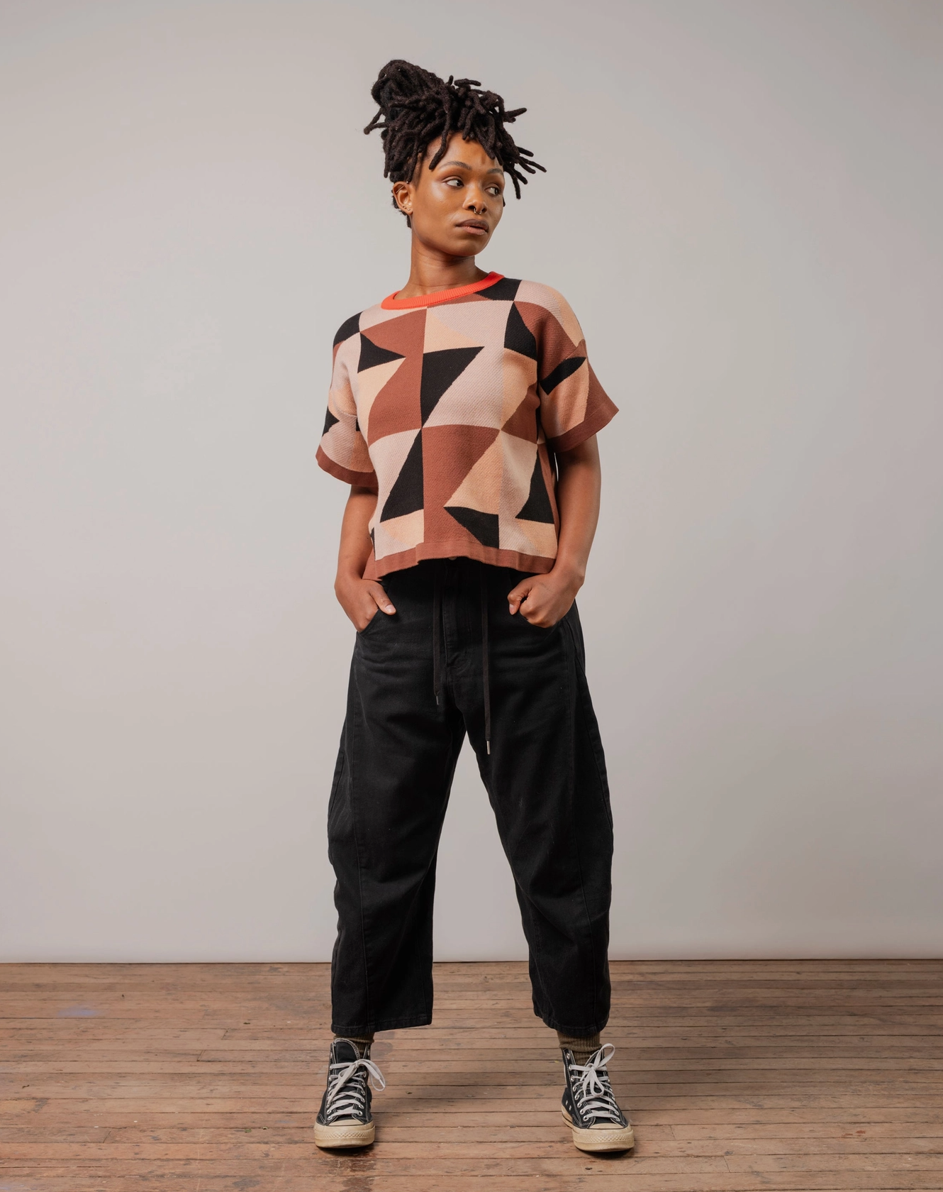 Calder Sweater Tee - Heloconia