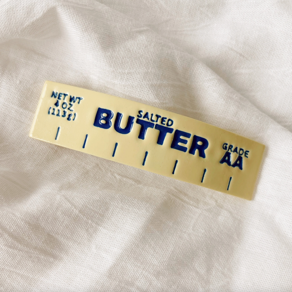 Butter Together Polymer Clay Barrette