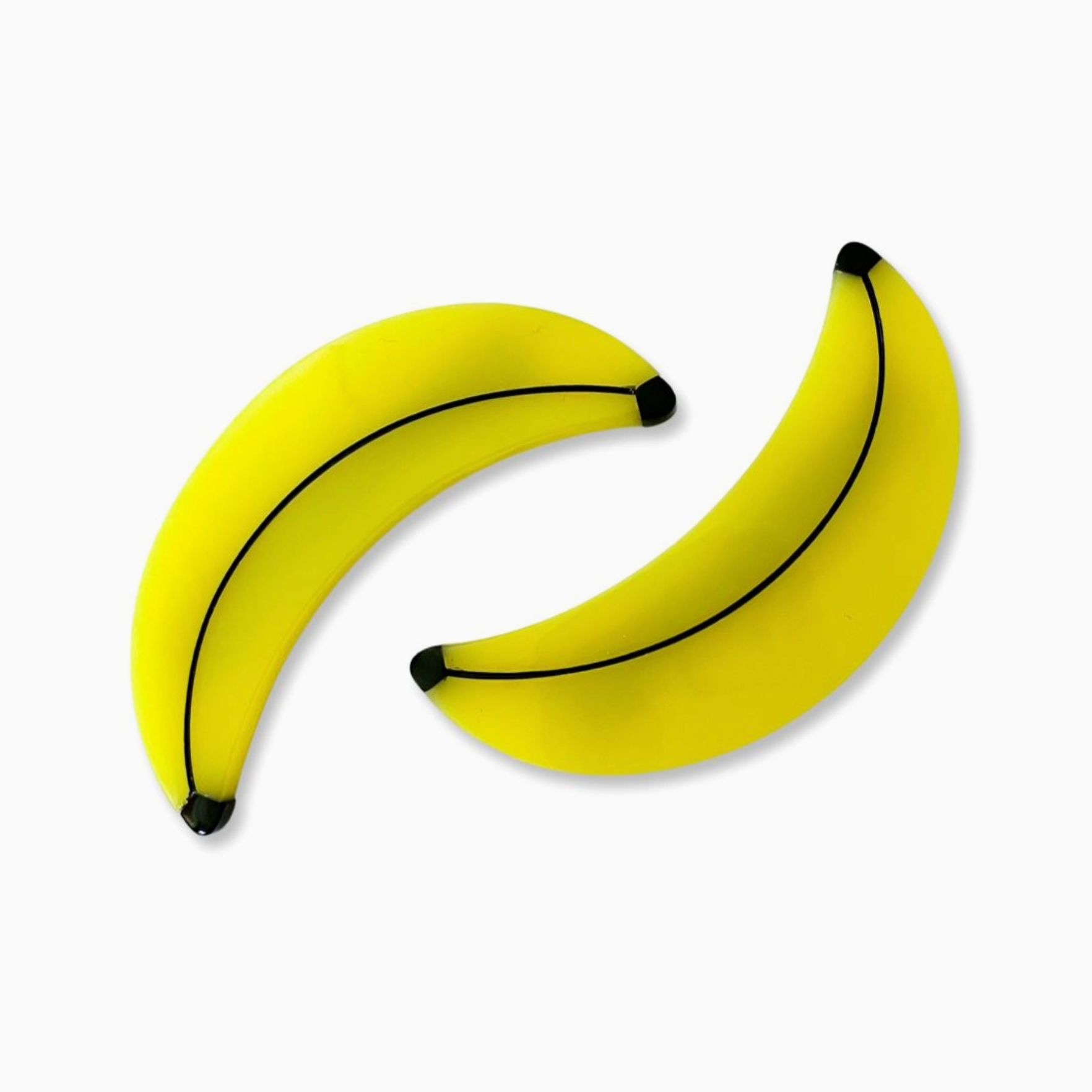 Banana Alligator Hair Clip Set