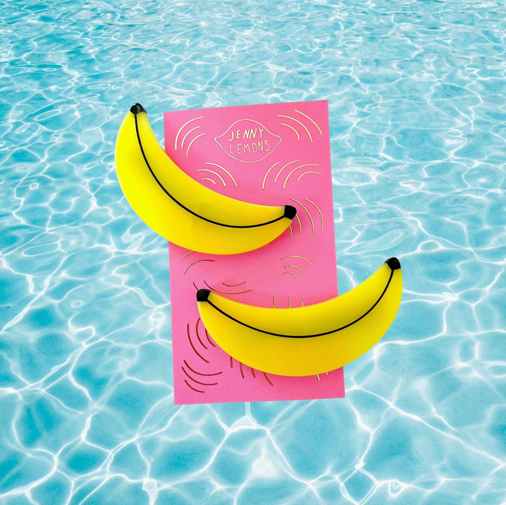 Banana Alligator Hair Clip Set