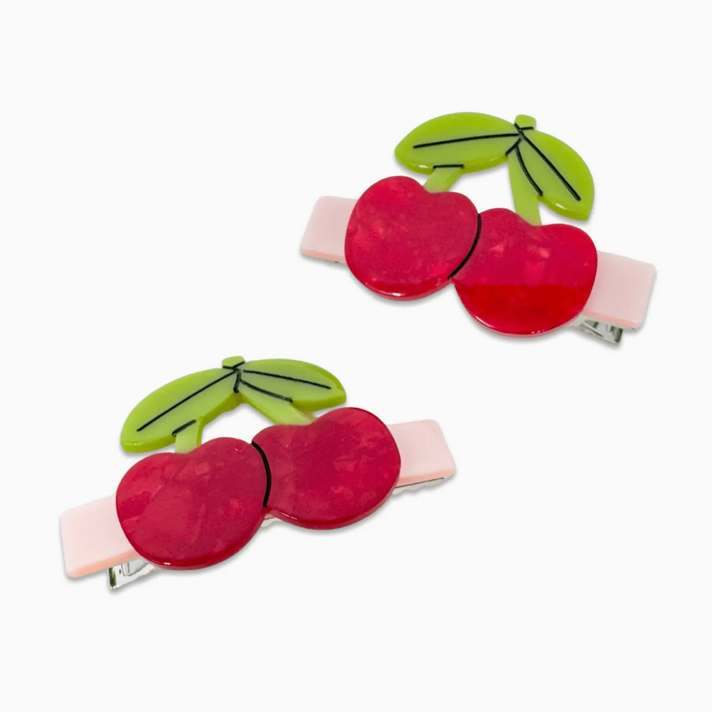Cherries Alligator Hair Clip Set