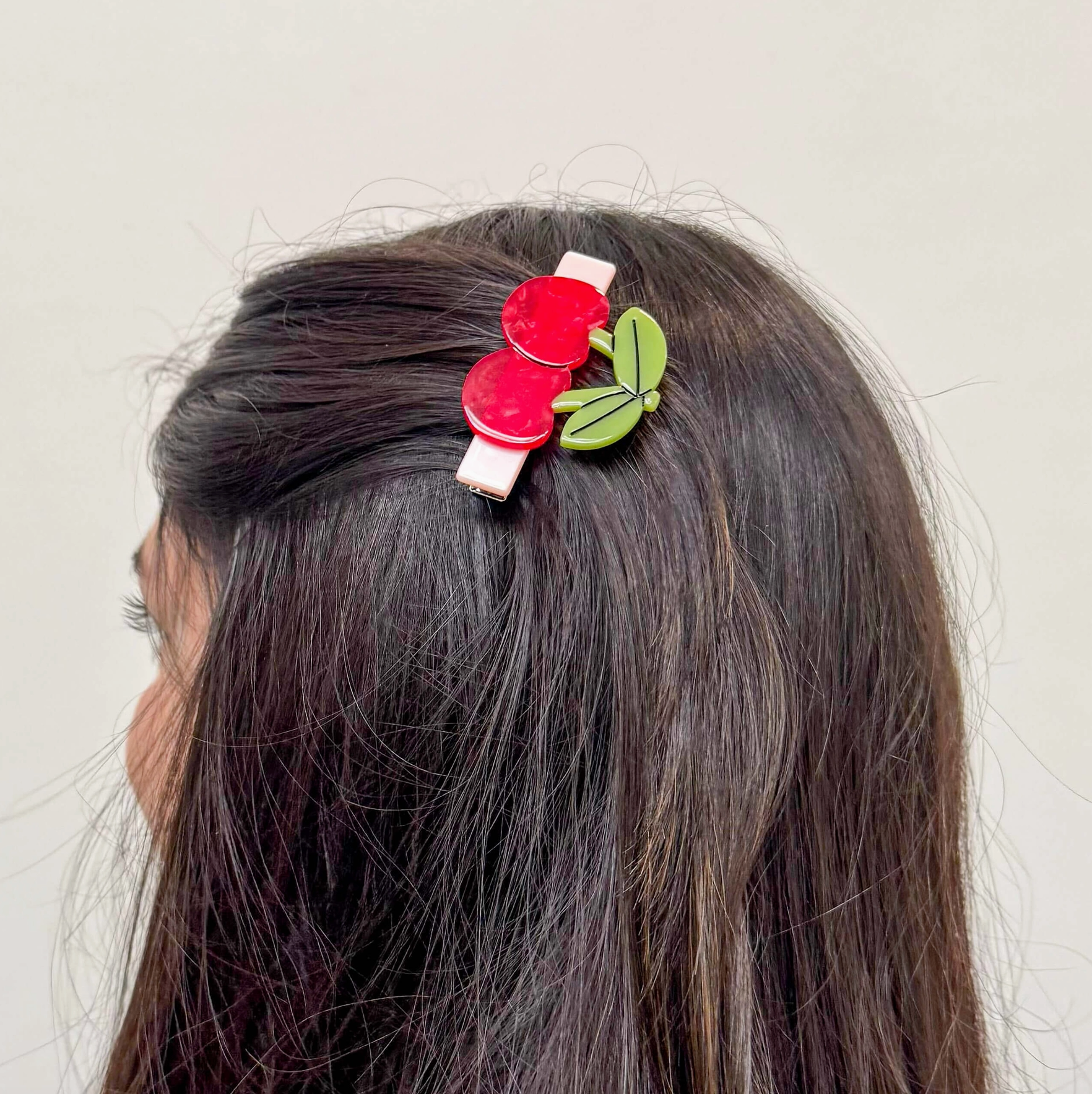 Cherries Alligator Hair Clip Set