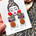 Spicy Pattern Mix Clay Dangle Earrings