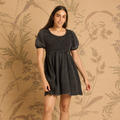 Ethel Waffle Dress - Black
