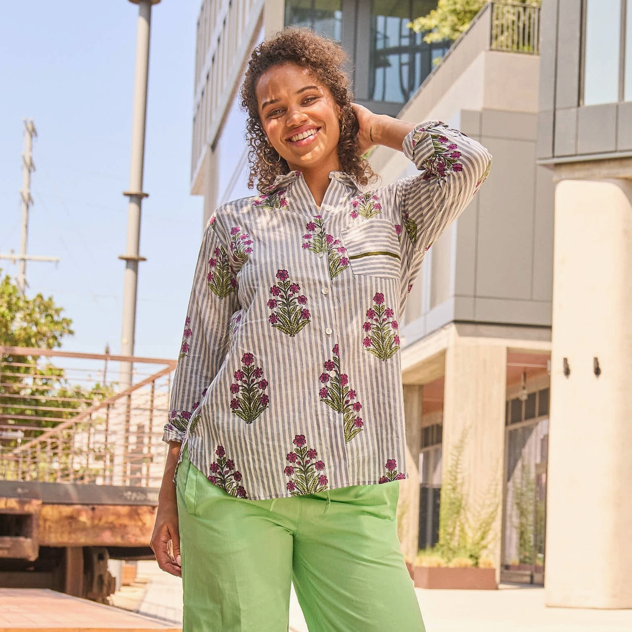 Good Boyfriend Shirt - Palm Cove Floral