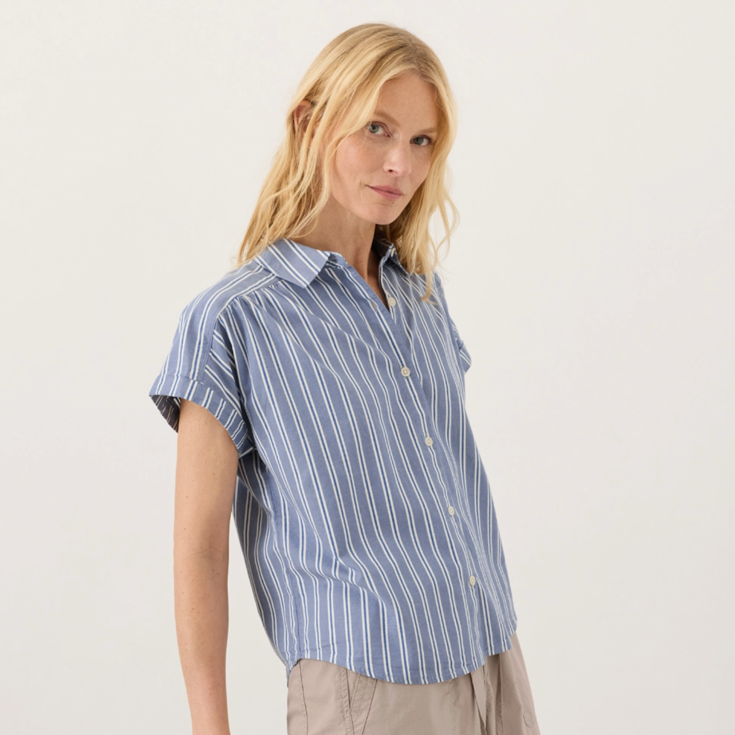 All Day Poplin Easy Shirt - Berkeley Stripe