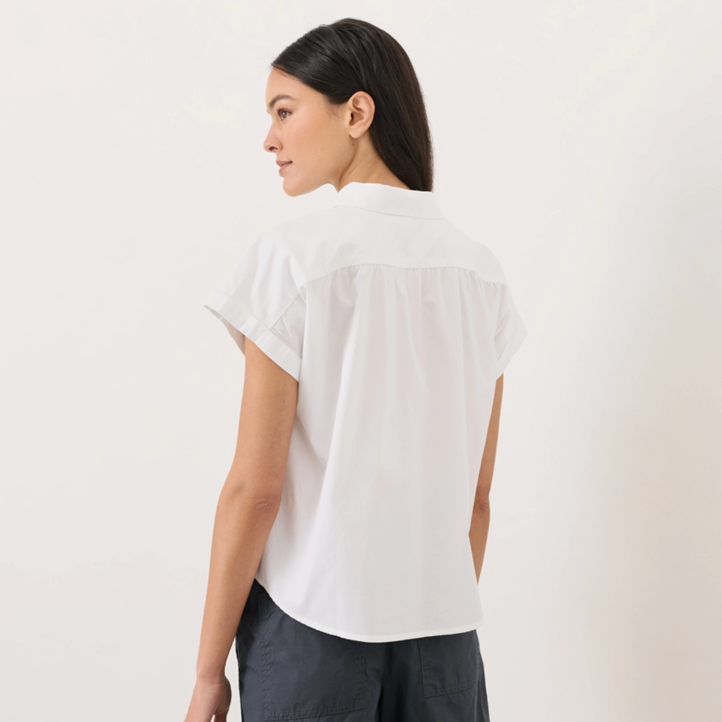 All Day Poplin Easy Shirt - White