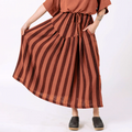 Jessie Skirt - Terracotta Stripe